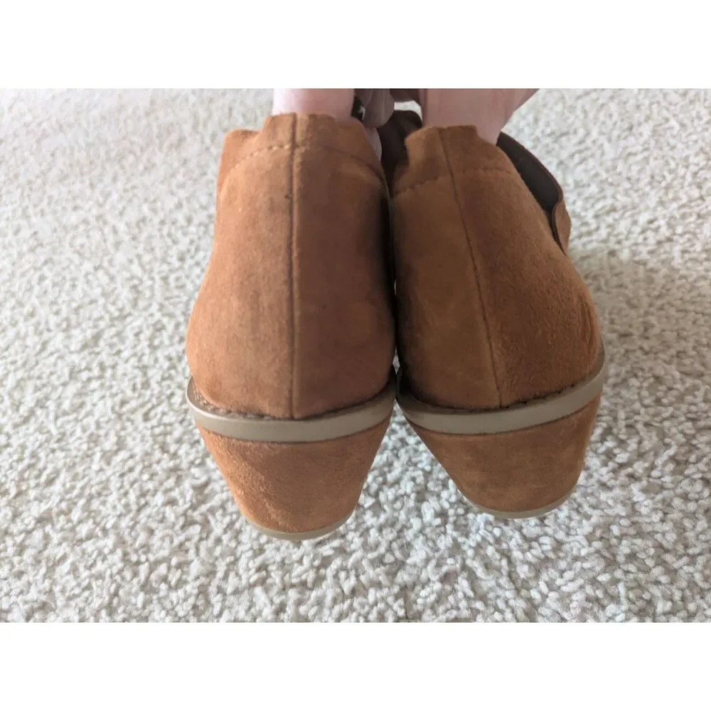 Kelsi Dagger Brooklyn Kenmare Suede Gold Tan Booties Sz 8.5